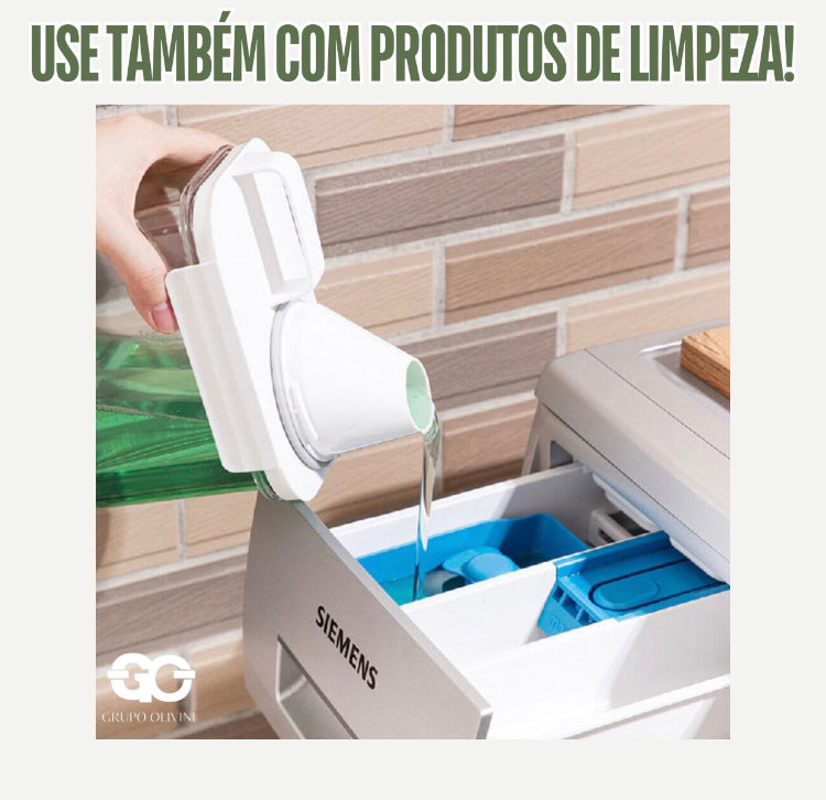 Pote Hermético de Acrílico com Bico e Tampa Dosadora