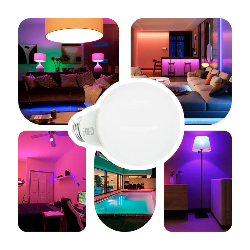 Kit 2 Lâmpadas Smart LED Inteligente 11W RGB WiFi Bivolt Compatível com Alexa e Google Assistant