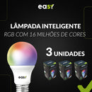 Lampadas Led Inteligente Smart RGB Colorida Wi-FI Bivolt E27 - Easy